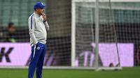 Chelsea bersedia melepas Maurizio Sarri jika Juventus mau membayar kompensasi dari kontrak senilai 5,3 juta euro (Rp96 miliar). (AFP/Ozan Kose)