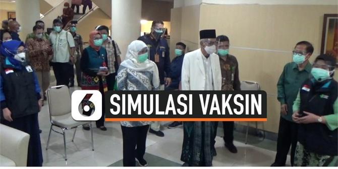 VIDEO: Pemprov Jawa Timur Gelar Simulasi Suntik Vaksin