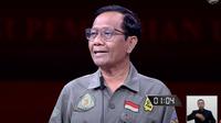 Calon Wakil Presiden Nomor Urut 03 Mahfud MD dalam debat Cawapres, Minggu (21/1/2024). (Sumber Foto: Tangkapan Layar Youtube KPU).