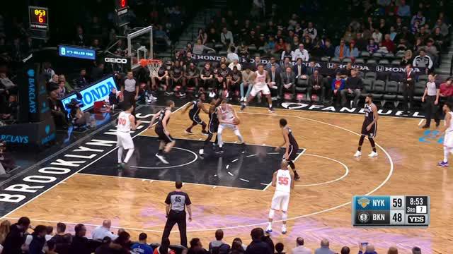 Berita video game recap NBA 2017-2018 antara New York Knicks melawan Brooklyn Nets dengan skor 119-104.