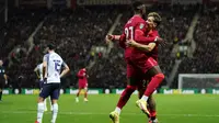 Liverpool menang 2-0 atas Preston North End pada laga babak keempat Carabao Cup musim ini di Stadion Deepdale, Kamis (28/10/2021) dini hari WIB. (AP Photo/Jon Super)