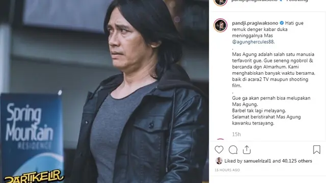 Kenangan Pandji Pragiwaksono bersama Agung Hercules (Foto: Instagram/@pandji.pragiwaksono)