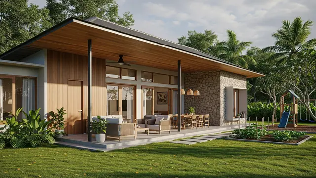 Desain Rumah Hemat & Cantik untuk Keluarga Muda di Pedesaan/Ilustrasi Gemini AI