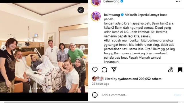 Unggahan Baim Wong