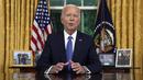 Biden mengatakan keputusannya mundur dari pencalonan adalah demi kepentingan demokrasi. (AP Photo/Evan Vucci, Pool)
