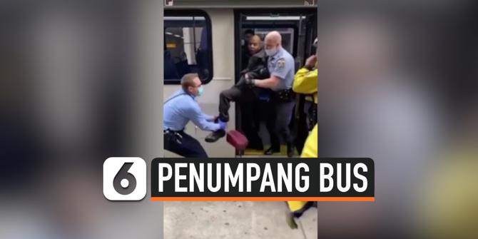 VIDEO: Rekaman Penumpang Diseret Keluar Bus Karena Tak Pakai Masker