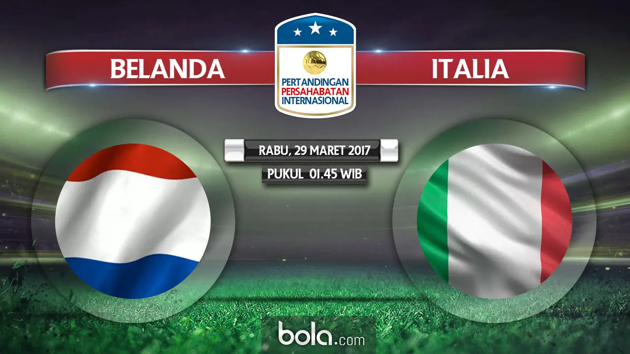 Pertandingan persahabatan Belanda vs Italia