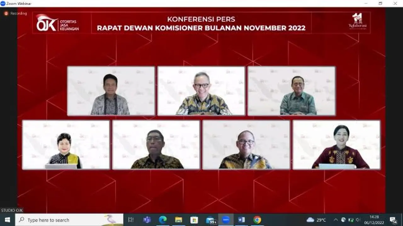 Konferensi pers RDK OJK, Selasa (6/12/2022) (Foto: Istimewa)