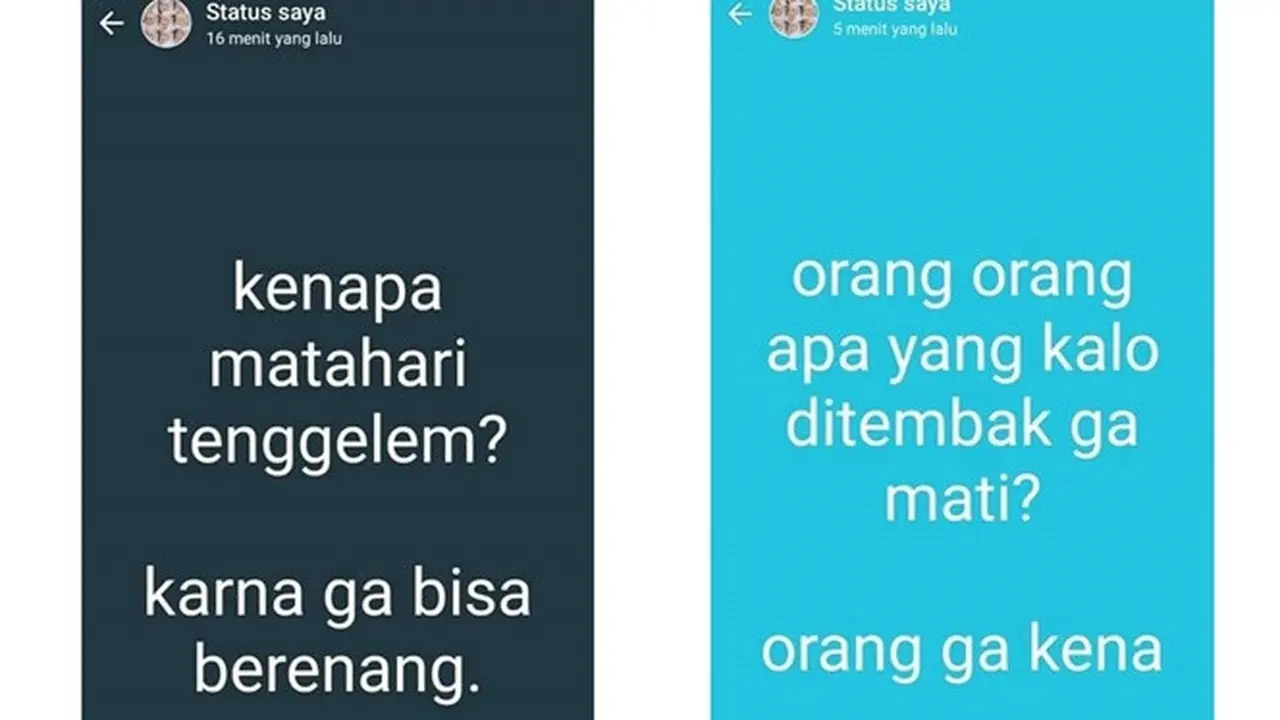 7 Status WhatsApp Ini Receh Banget, Bikin Senyum Sendiri
