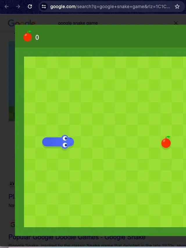 Game Tersembunyi di Google, Atari's Snake