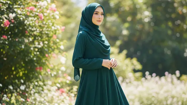Model Abaya Polos Tanpa Motif Tapi Anggun