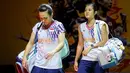 <p>Pebulu tangkis ganda putri Indonesia, Amalia Cahaya Pratiwi/Febriana Dwipuji Kusuma meninggalkan court setelah kalah dari pasangan Korea, Kim Hye Jeong/Kong Hee Yong dalam laga perempat final Indonesia Masters 2025 melawan di Istora Senayan, Jakarta, Jumat (24/01/2025). (Bola.com/Bagaskara Lazuardi)</p>