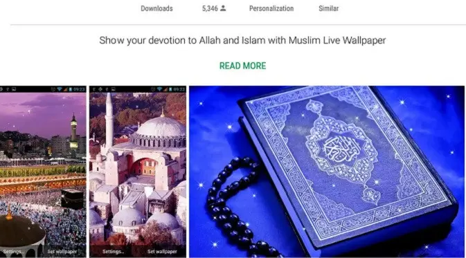 Muslim Live Wallpaper. (Doc: Google Play Store)