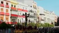 Ribuan umat Katolik mengikuti pawai keagamaan di Sevilla, Spanyol (Liputan 6 SCTV).