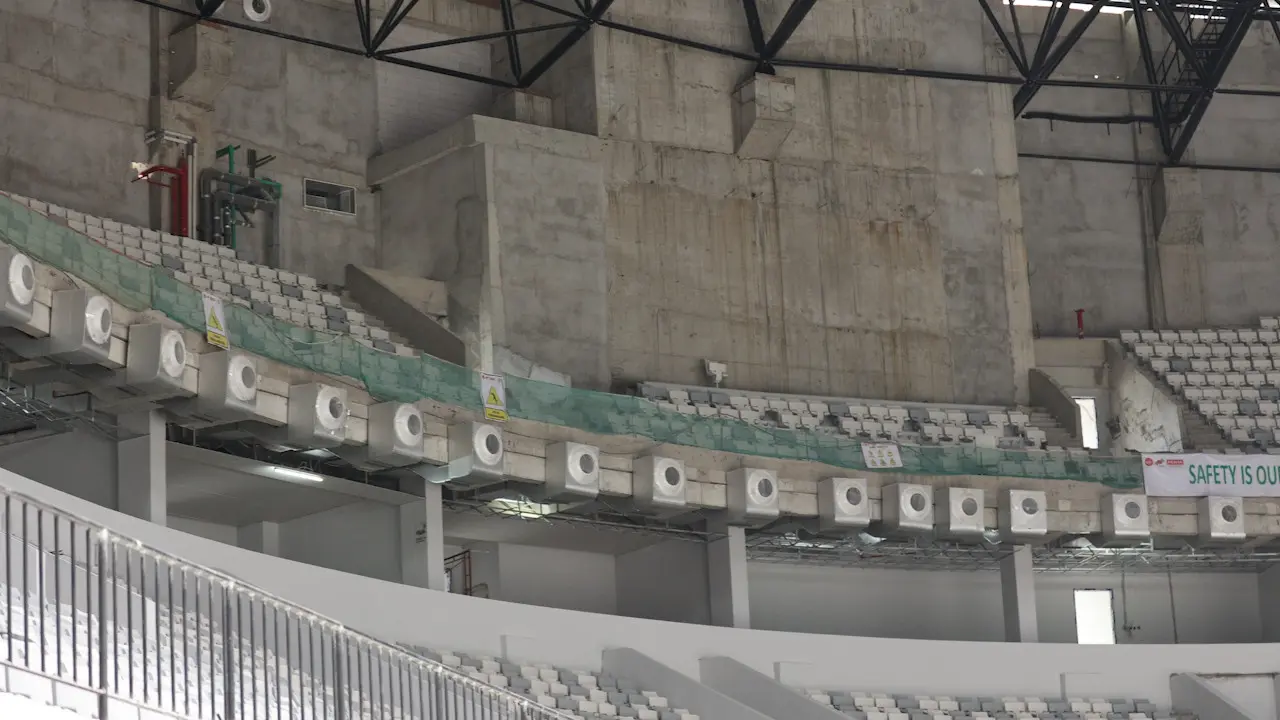 Salah satu sudut tribune Indoor Multifunction Stadium Gelora Bung Karno