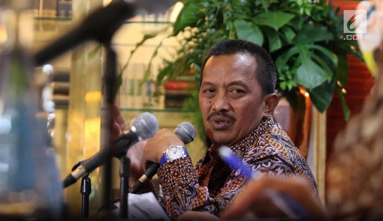 Direktur Umum dan SDM PT Perusahaan Gas Negara (PGN) Desima E Siahaan memberi sambutan dalam Rapat Umum Pemegang Saham Luar Biasa di Jakarta, Kamis (25/1. (Liputan6.com/Angga Yuniar)
