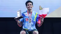 Chico Aura Dwi Wardoyo merebut gelar juara Malaysia Masters 2022 yang berlangsung di Axiata Arena, Kuala Lumpur, Minggu (10/7). Tunggal putra Indonesia itu menjadi pebulu tangkis Papua pertama yang menjuarai turnamen internasional. (foto: PBSI)