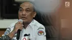 Ketua KNKT Soerjanto Tjahjono memberi keterangan terkait perkembangan investigasi Lion Air PK-LQP di Kantor KNKT, Jakarta, Kamis (21/3). KNKT memberi penjelasan terkait isi Cockpit Voice Recorder (CVR) Lion Air PK-LQP. (merdeka.com/Iqbal Nugroho)