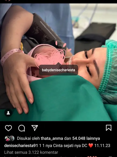 Denise Chariesta juga Melahirkan di Tanggal Cantik seperti Aurel, Anaknya  Berjenis Kelamin Laki-Laki - ShowBiz Liputan6.com