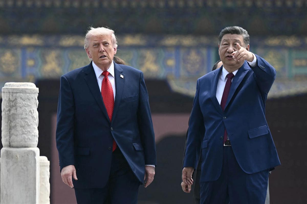 FOTO: Trump dan Xi Jinping Bahas Taiwan dan Perdagangan di Beijing