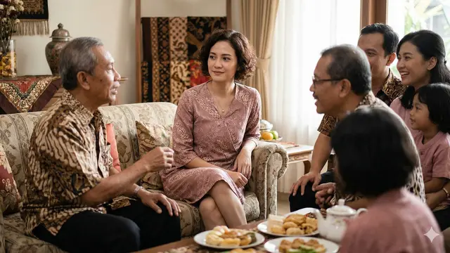 Cara Elegan Menghadapi Pertanyaan Klasik Keluarga Tanpa Baper (Foto: Gemini AI)