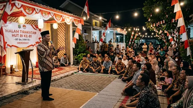 Sambutan Ketua RT Malam Tirakatan