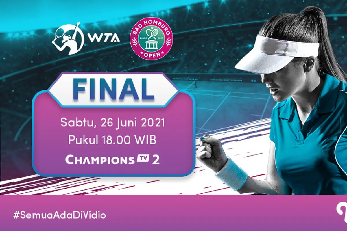 Saksikan Live Streaming Pertandingan WTA 250 Bad Homburg Open 2021 di Vidio, Sabtu 26 Juni