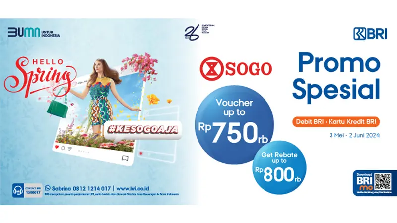 Deretan Promo Spesial dari BRI, Buat Kamu yang Mau belanja Fashion, Beauty, Home & Luggage di Sogo