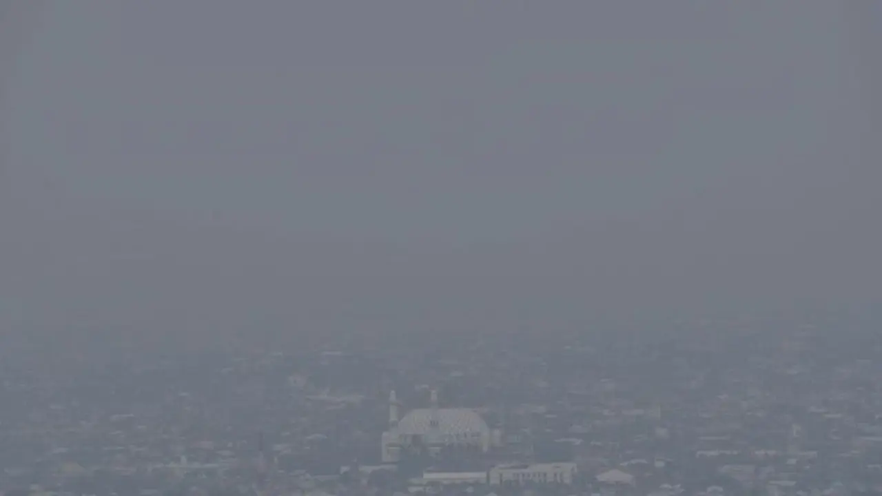Kabut Asap di Palu. (foto antara).
