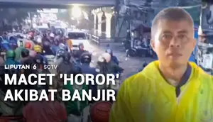 Genangan Banjir Lumpuhkan Jalan, Kemacetan Panjang Tak Terhindarkan