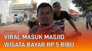 Momen perdebatan viral di media sosial. Terjadi di Pantai Carocok Painan, Kabupaten Pesisir Selatan, Sumatera Barat. Warga yang ingin salat di Masjid Terapung dalam kawasan itu harus membayar Rp 5000.