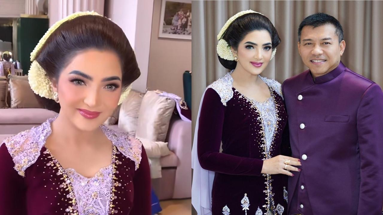 Gaya Ashanty di Acara Mitoni Aurel