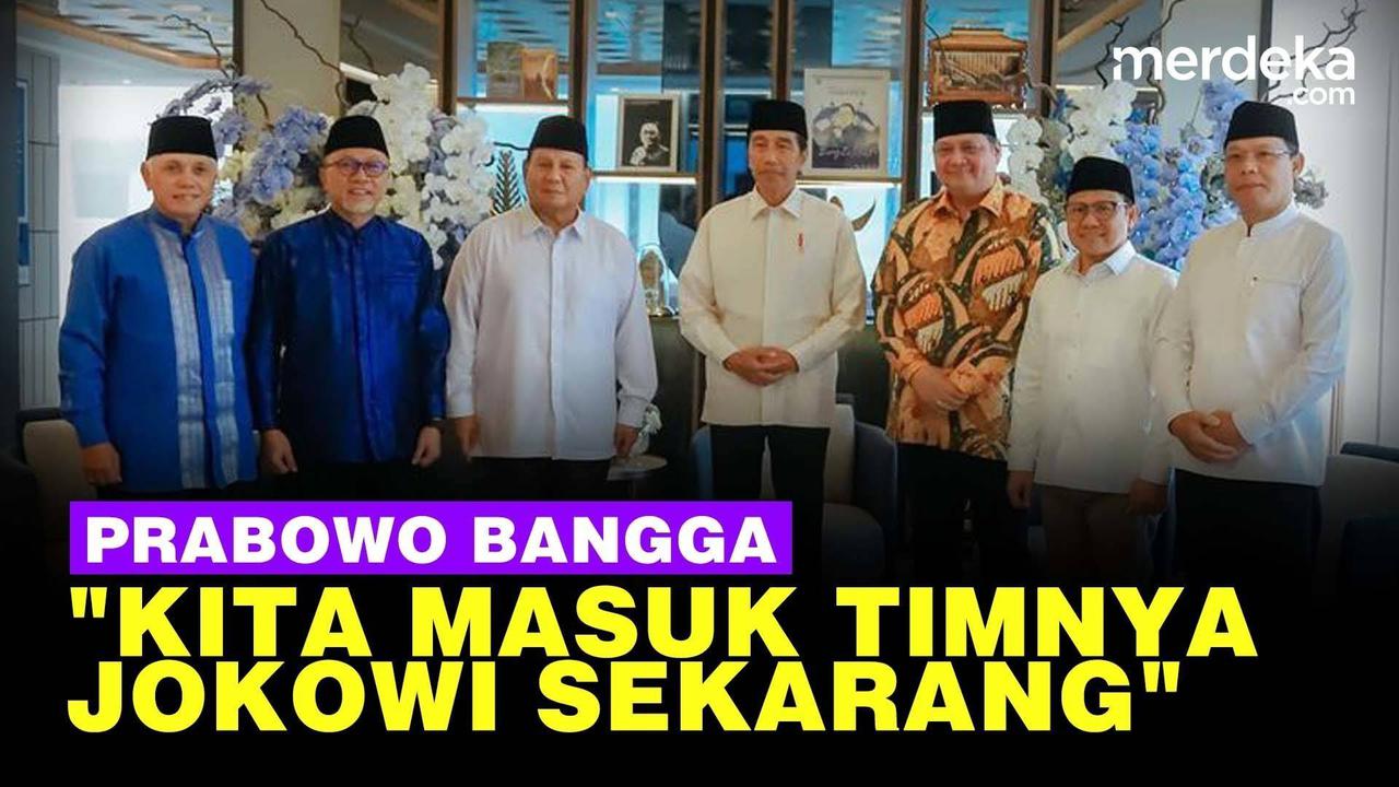 VIDEO: Prabowo Kompak Bareng 4 Ketum Partai "Kita Masuk Timnya Jokowi Sekarang"
