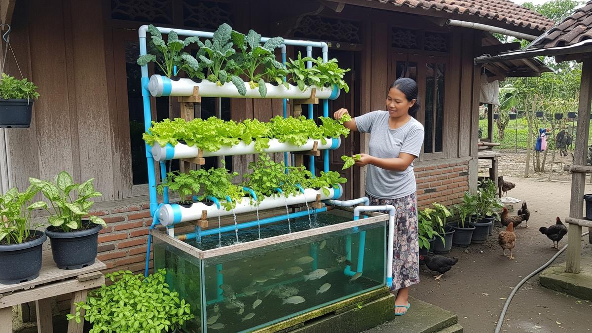 10 Ide Aquaponik Rumahan agar IRT Bisa Panen Sayur dan Ikan Sekaligus, Tidak Boros Belanja