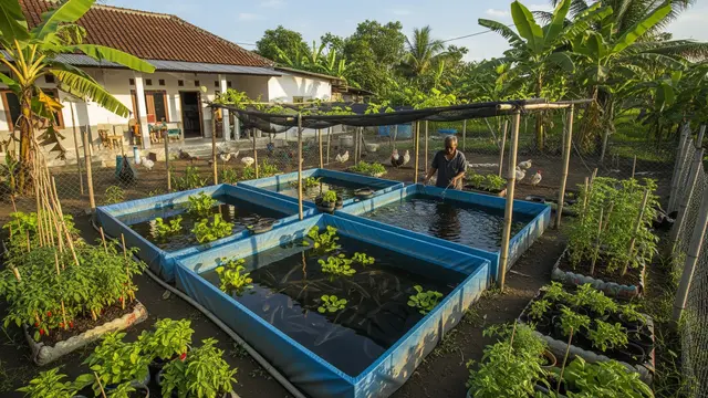Model Kebun dan Peternakan Mini yang Bisa Jadi Penghasilan Tambahan di Rumah Model Budidaya Lele Kolam Terpal