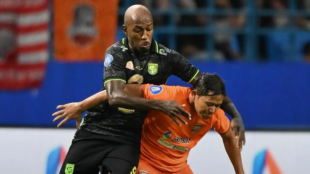 Borneo FC Vs Persebaya Surabaya di BRI Liga 1 2023/2024.