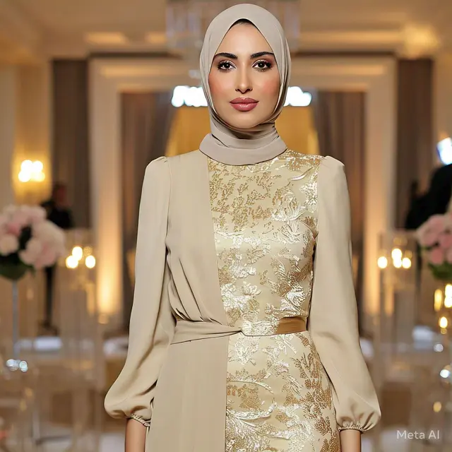 Model Baju Gamis Polos Modern Terbaru Kombinasi Brokat