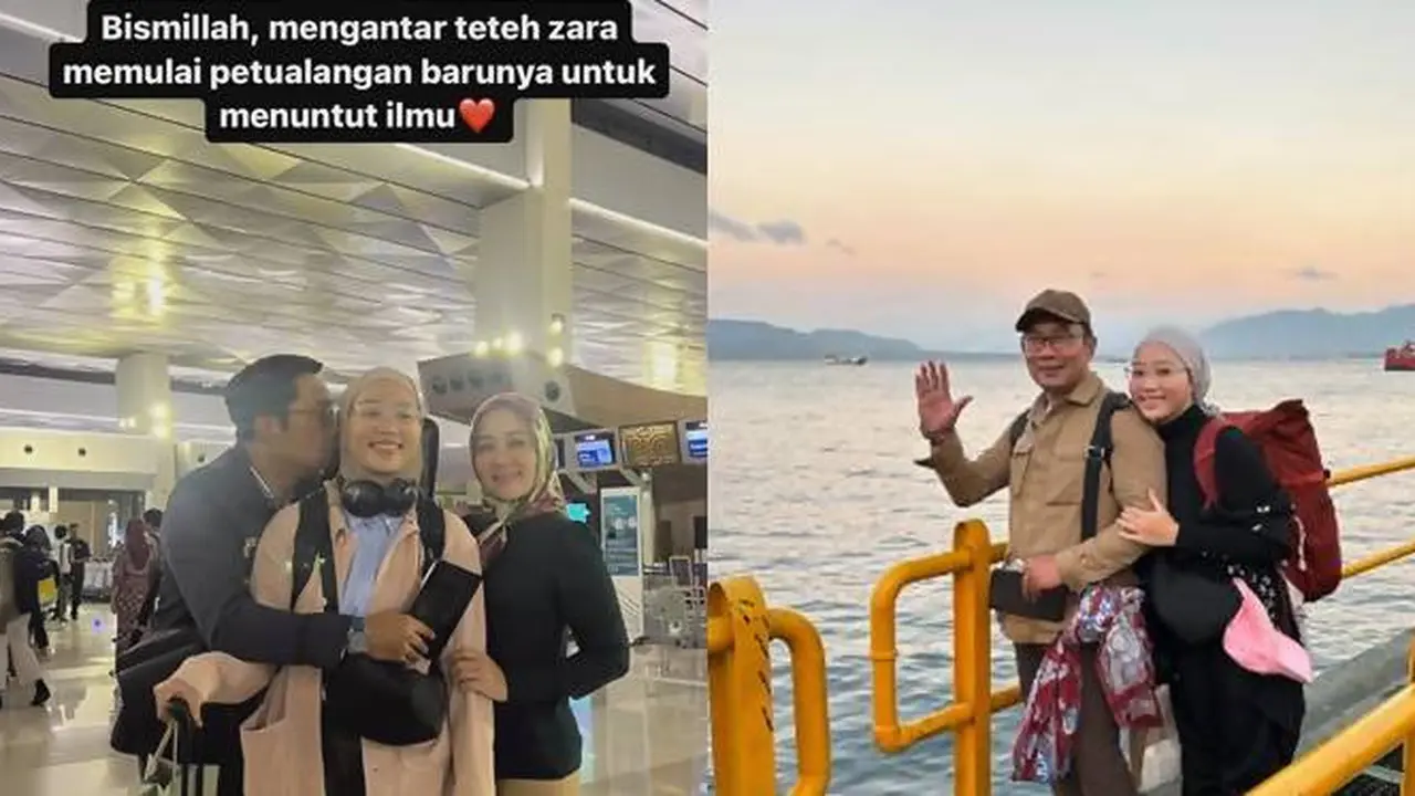 Sempat Backpackeran, Ini 7 Momen Ridwal Kamil Lepas Putrinya Berangkat ke Inggris