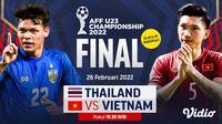 Saksikan, Live Streaming Final Piala AFF U-23 2022 : Thailand Vs Vietnam di Vidio Malam Ini. (Sumber : dok. vidio.com)