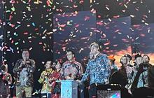 Anies Hadiri Jakarta Fair, Pandu Hitung Mundur Pesta Kembang Api Kala Heru Budi Absen