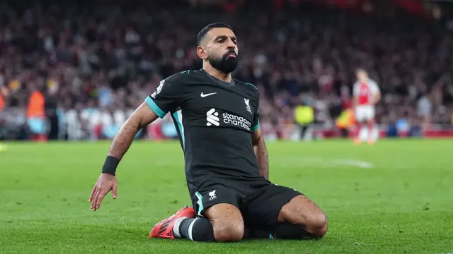 Foto: Aksi Spartan Mohamed Salah saat Liverpool Bersua Arsenal, Selamatkan The Reds dari Kekalahan