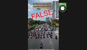 Cek Fakta: Tidak Benar Video Iring-iringan Motor Ini Persiapan Demo 27 Agustus 2026
