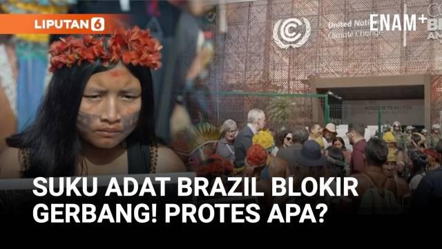 Sekitar 100 warga adat Munduruku memblokade pintu masuk COP30 di Belem, Brazil, menuntut agar suara mereka dilibatkan dalam perundingan iklim. Aksi berlangsung damai dan direspons langsung oleh Presiden COP30.