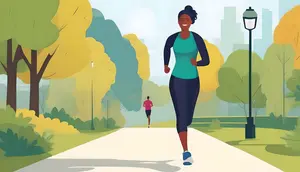 ahasia Sederhana Turunkan Berat Badan: Jalan Kaki Setiap Hari, Tidak Stres, dan Tidur Teratur (Ilustrasi Jalan Kaki/Jalan Cepat by AI)