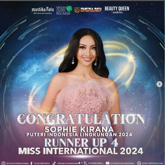 Miss Vietnam Huỳnh Thị Thanh Thủy Juara Miss International 2024, Wakil Indonesia Sophie Kirana Masuk Top 5
