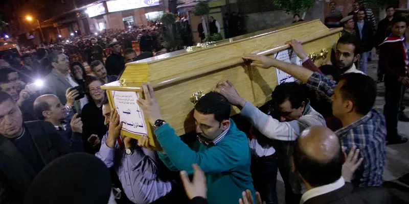 20170409-Para Korban Serangan Bom di Gereja Mesir Dimakamkan-AFP