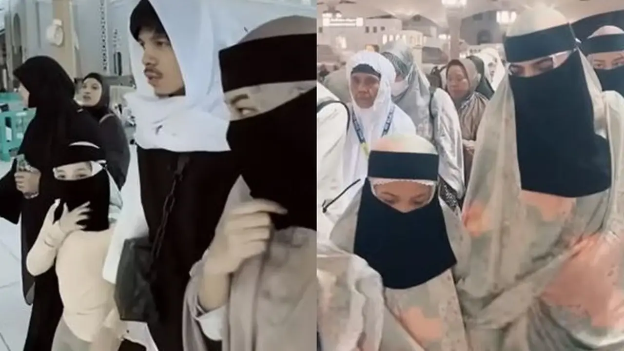 Akui Ingin Jadi Ustazah, Ini 6 Momen Arsy Hermansyah Tampil Bercadar Saat Umrah