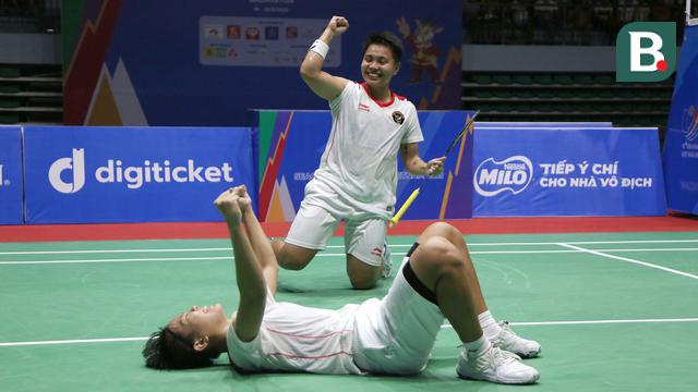 Foto: Kandaskan Perlawanan Wakil Thailand, Apriyani / Siti Sumbang Medali Emas di SEA Games 2021