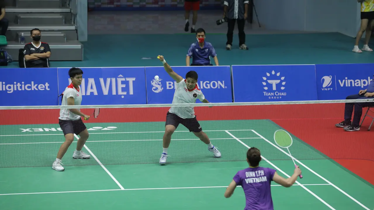 Pasangan Indonesia, Apriyani Rahayu / Siti Fadia Silva Ramadhanti tampil di SEA Games 2021