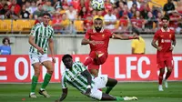 Liverpool berhasil meraih kemenangan 1-0 atas Real Betis pada laga pramusim 2024 di&nbsp;Acrisure Stadium, Pittsburgh, Pennsylvania, Sabtu (27/7/2024) pagi WIB. (Justin Berl/GETTY IMAGES NORTH AMERICA/Getty Images via AFP)